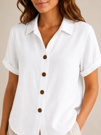 Saphéline - Dames Blouse Met Kraag En Knoopsluiting