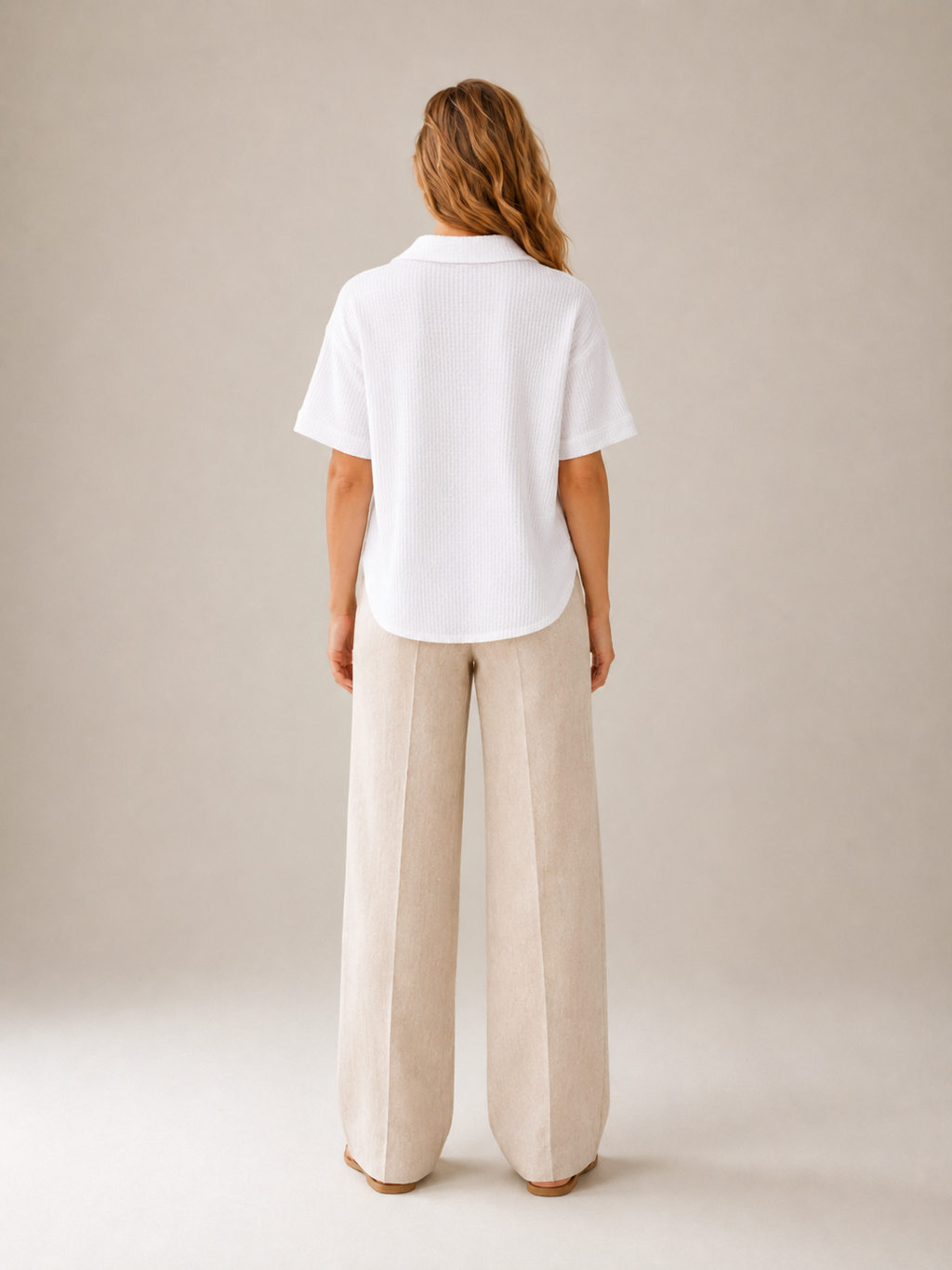 Saphéora - Dames Blouse Met Polokraag En Wafelstructuur
