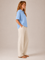 Saphéora - Dames Blouse Met Polokraag En Wafelstructuur