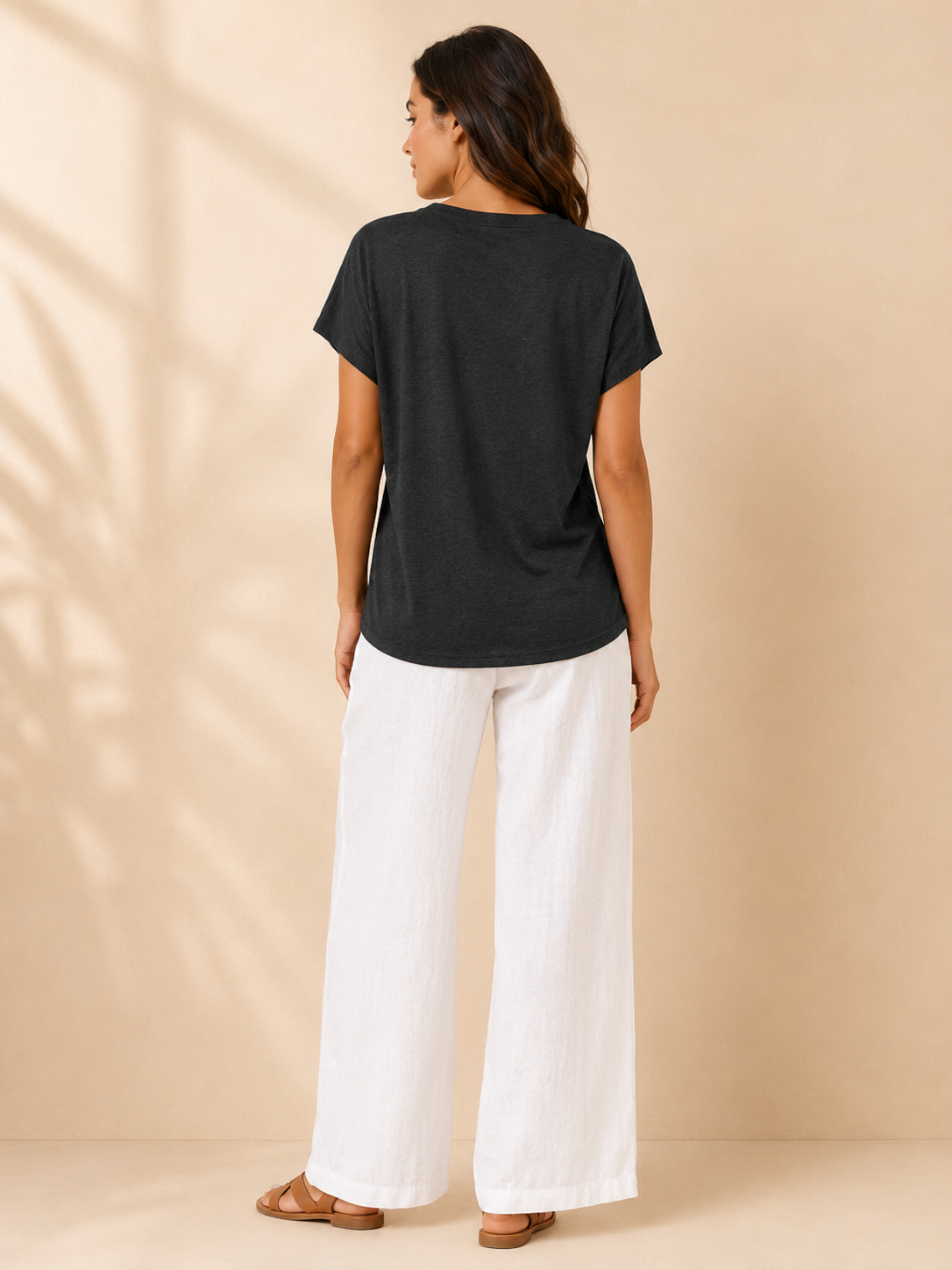 Solmira - Dames Top Met Split-hals En Knoopdetail