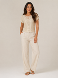 Sorelyne - Dames Top Met Gehaakte Look En Opengewerkte Halslijn