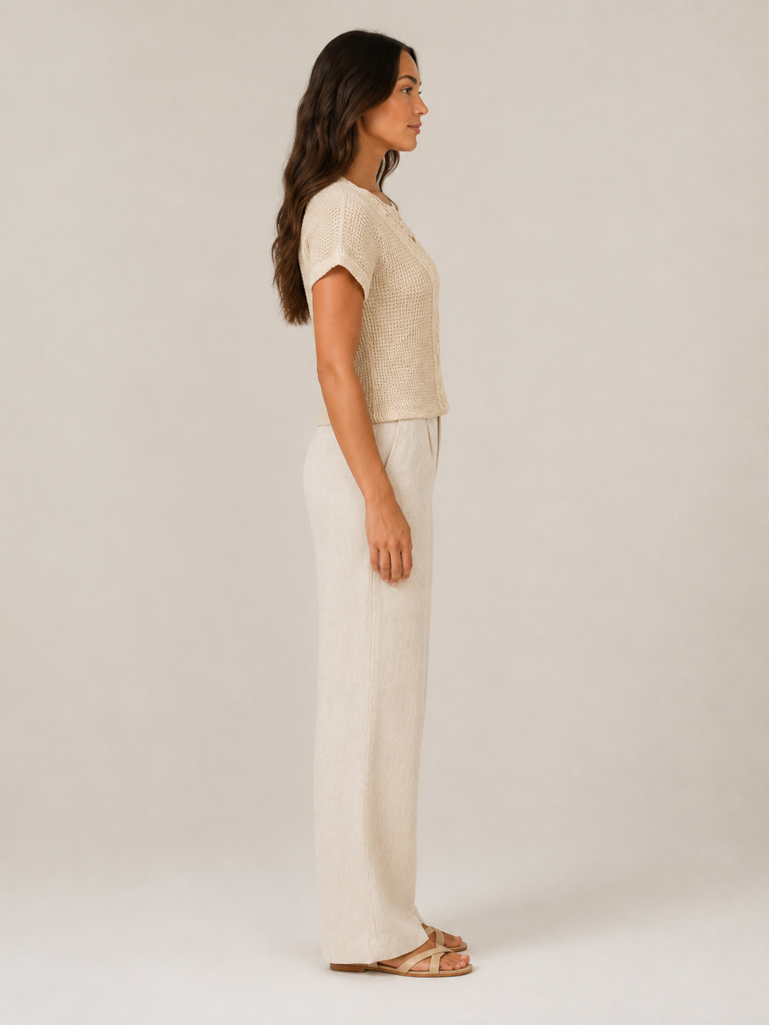 Sorelyne - Dames Top Met Gehaakte Look En Opengewerkte Halslijn