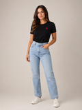 Julina - T-Shirt Met Hartdetail En Ronde Hals