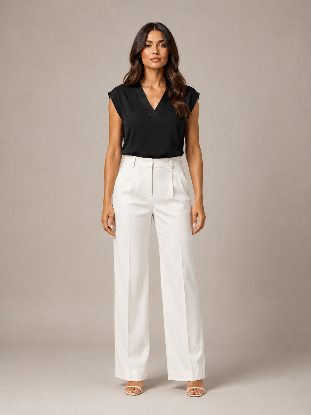 Sélisande - Dames Blouse Met V-hals En Korte Mouwen