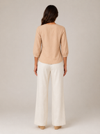 Sorevella - Dames Blouse Met Borduurdetails En Knoopsluiting