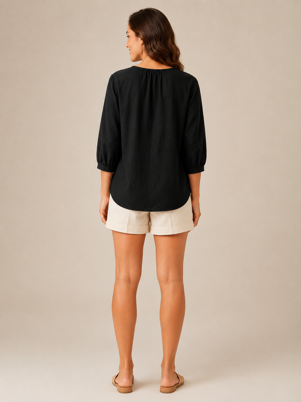 Sorevella - Dames Blouse Met Borduurdetails En Knoopsluiting