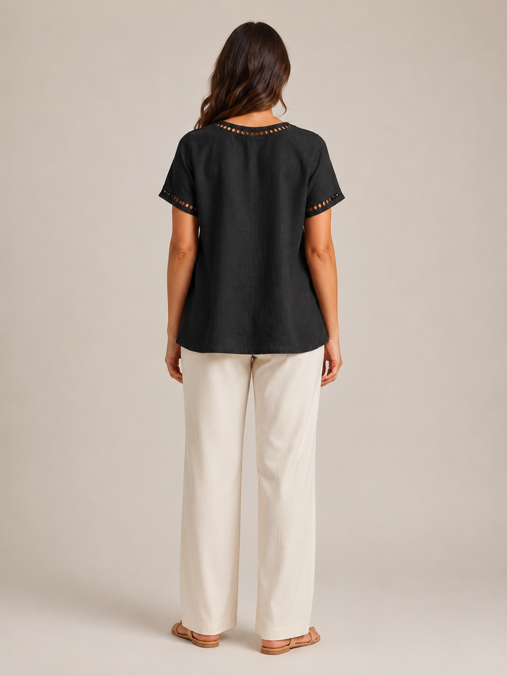 Saphélina - Dames Blouse Met Opengewerkte Details