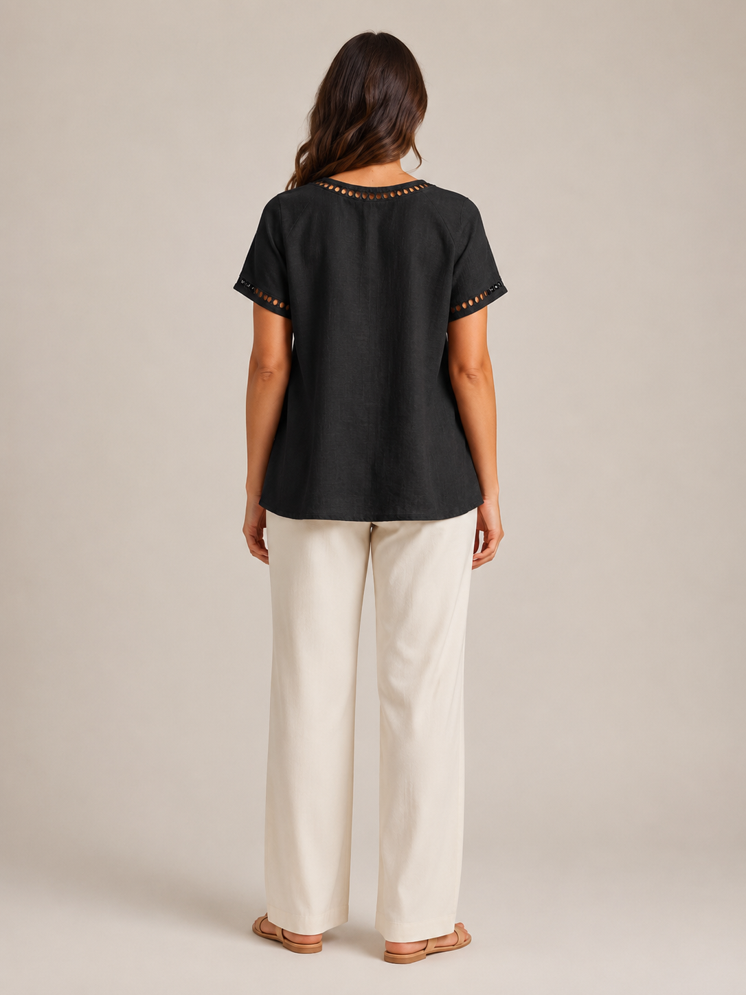 Saphélina - Dames Blouse Met Opengewerkte Details