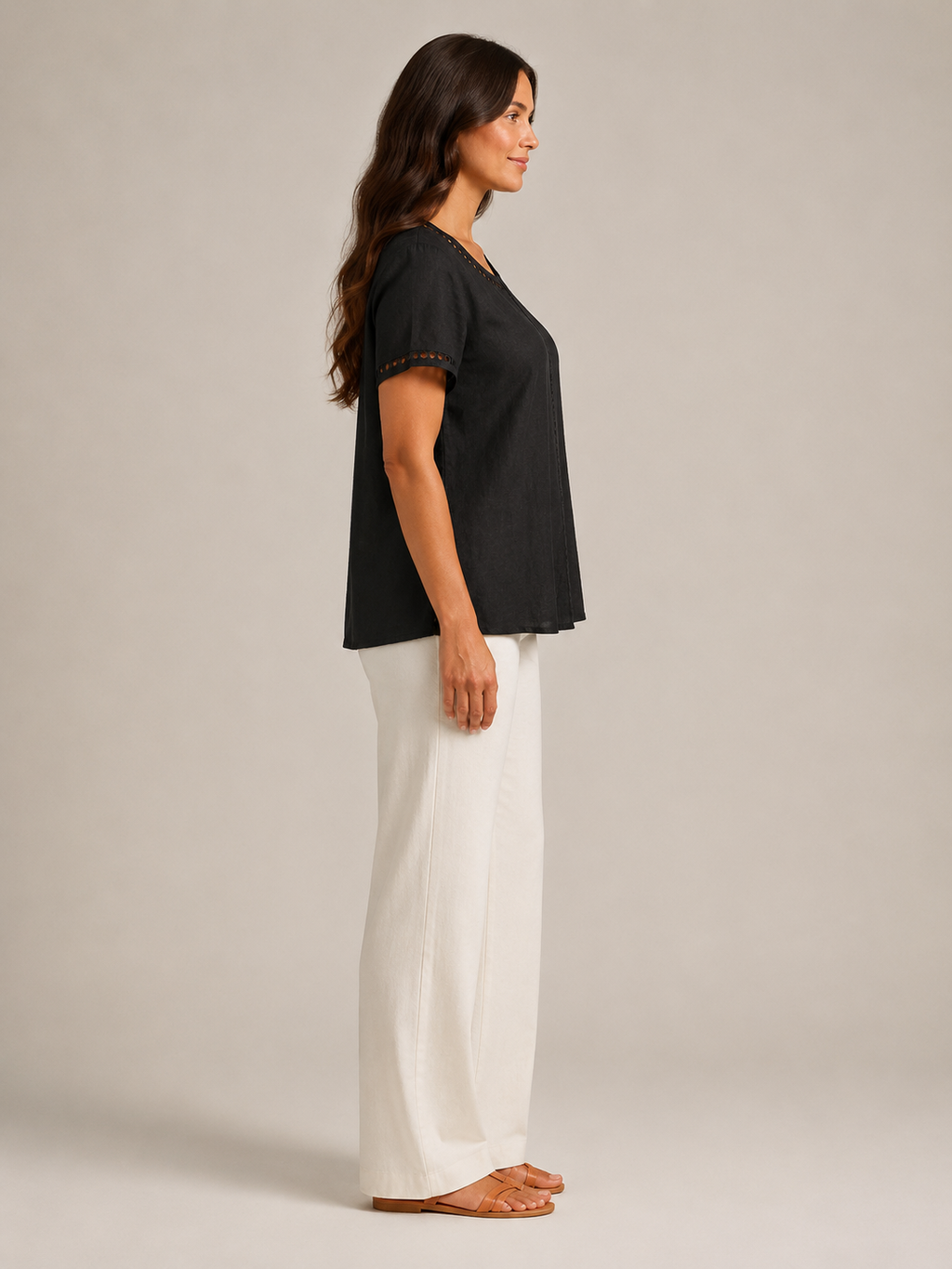 Saphélina - Dames Blouse Met Opengewerkte Details