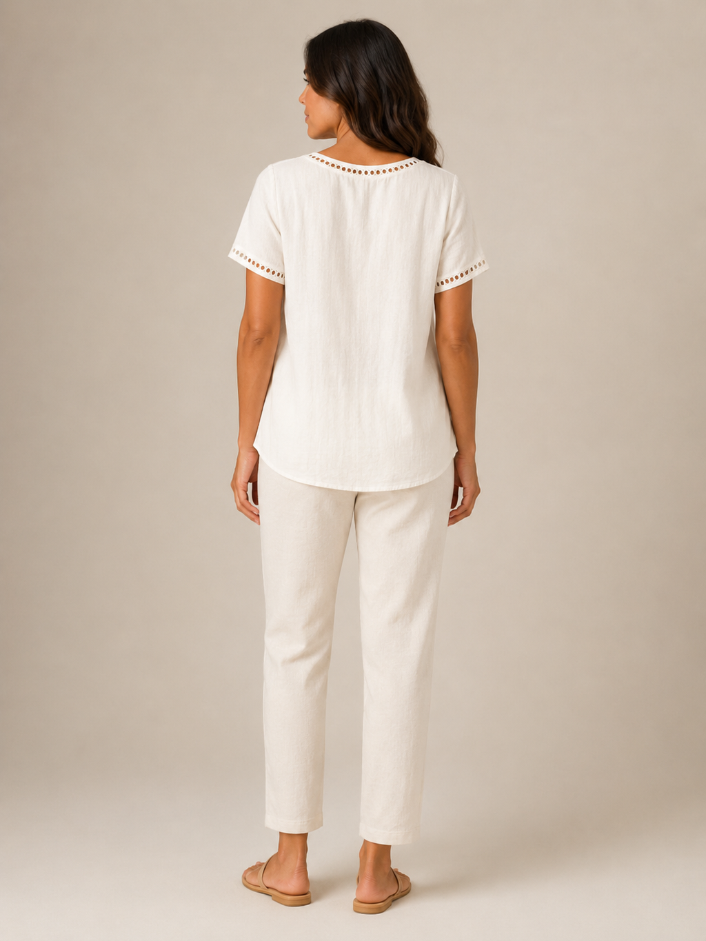 Saphélina - Dames Blouse Met Opengewerkte Details
