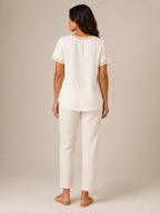 Saphélina - Dames Blouse Met Opengewerkte Details