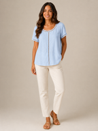 Saphélina - Dames Blouse Met Opengewerkte Details