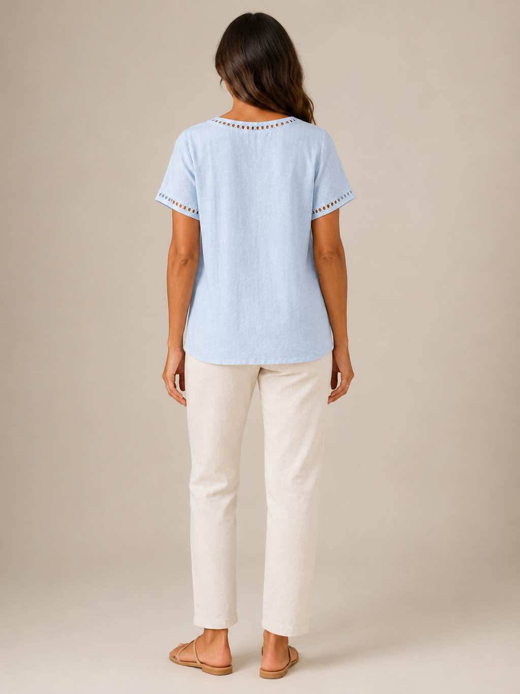 Saphélina - Dames Blouse Met Opengewerkte Details