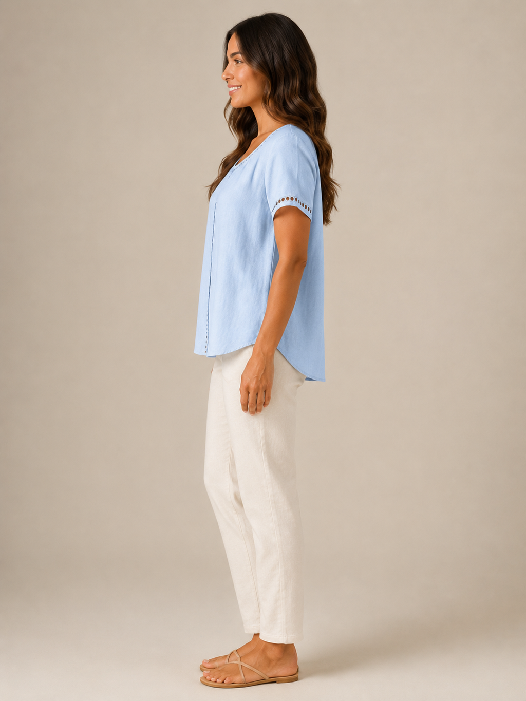 Saphélina - Dames Blouse Met Opengewerkte Details