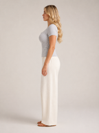 Sabréline - Dames Ribtop Met Vierkante Hals En Knoopdetail