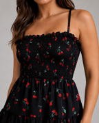 Felora - Mini-jurk Met Bloemenprint En Smocktop