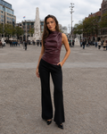 Jovana - Kunstleer Tanktop Met Moderne Snit