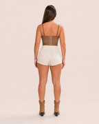 Jolien - Mesh Bustier Top Met Beugelcups En Verstelbare Bandjes