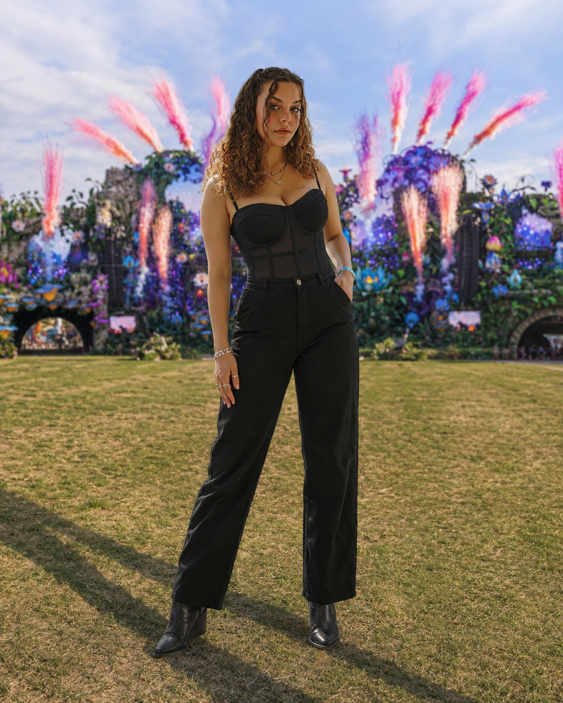 Jolien - Mesh Bustier Top met Beugelcups en Verstelbare Bandjes