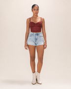 Jolien - Mesh Bustier Top Met Beugelcups En Verstelbare Bandjes