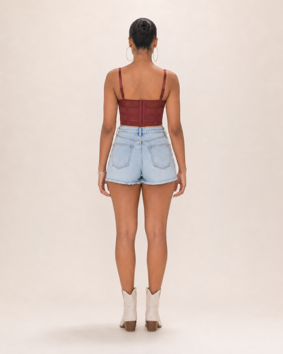 Jolien - Mesh Bustier Top Met Beugelcups En Verstelbare Bandjes