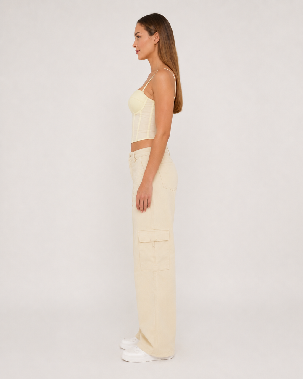 Jolien - Mesh Bustier Top Met Beugelcups En Verstelbare Bandjes