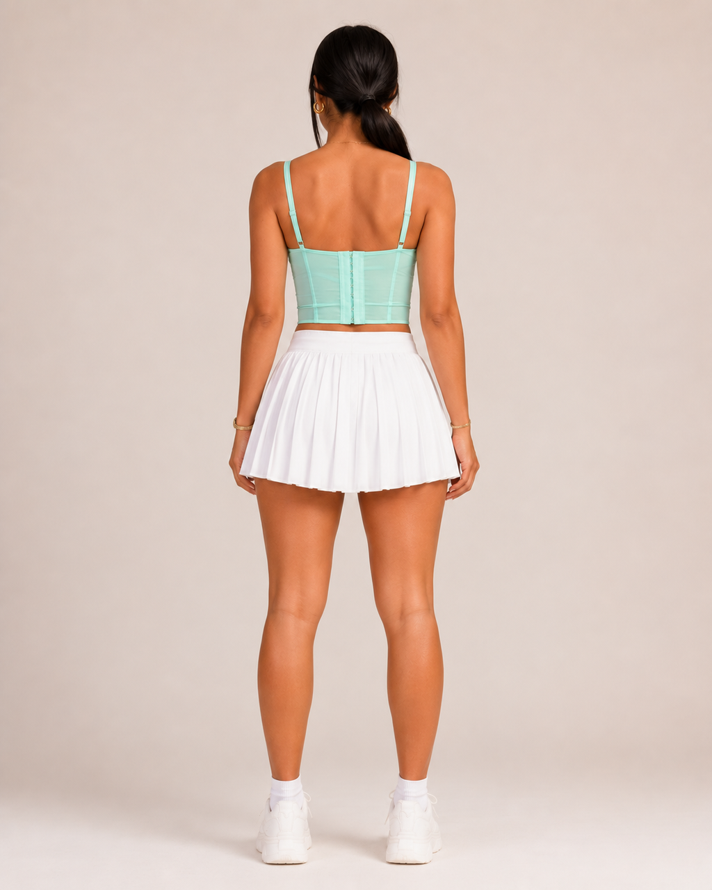 Jolien - Mesh Bustier Top Met Beugelcups En Verstelbare Bandjes