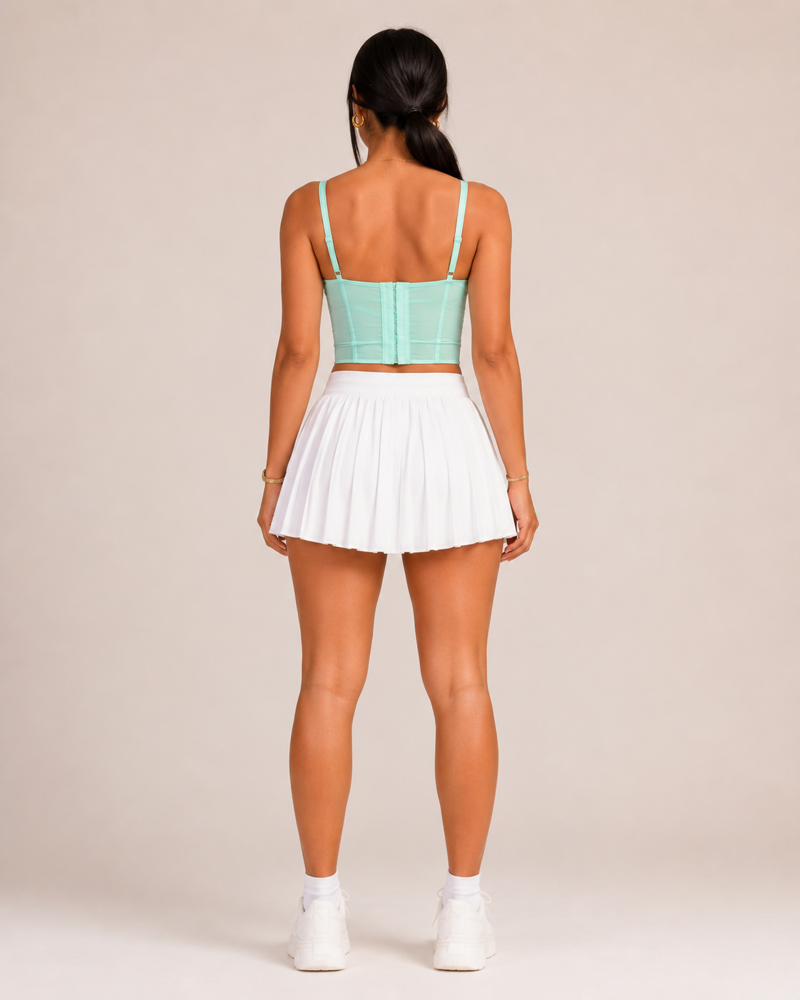 Jolien - Mesh Bustier Top Met Beugelcups En Verstelbare Bandjes