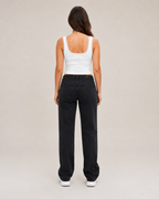 Jaline - Rib Tanktop Met Kant En Strik