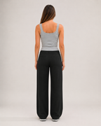 Jaline - Rib Tanktop Met Kant En Strik