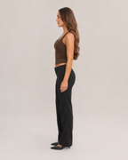 Jaline - Rib Tanktop Met Kant En Strik