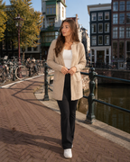Elise - Wollen Dames Vest Met Stippenprint En Ronde Hals