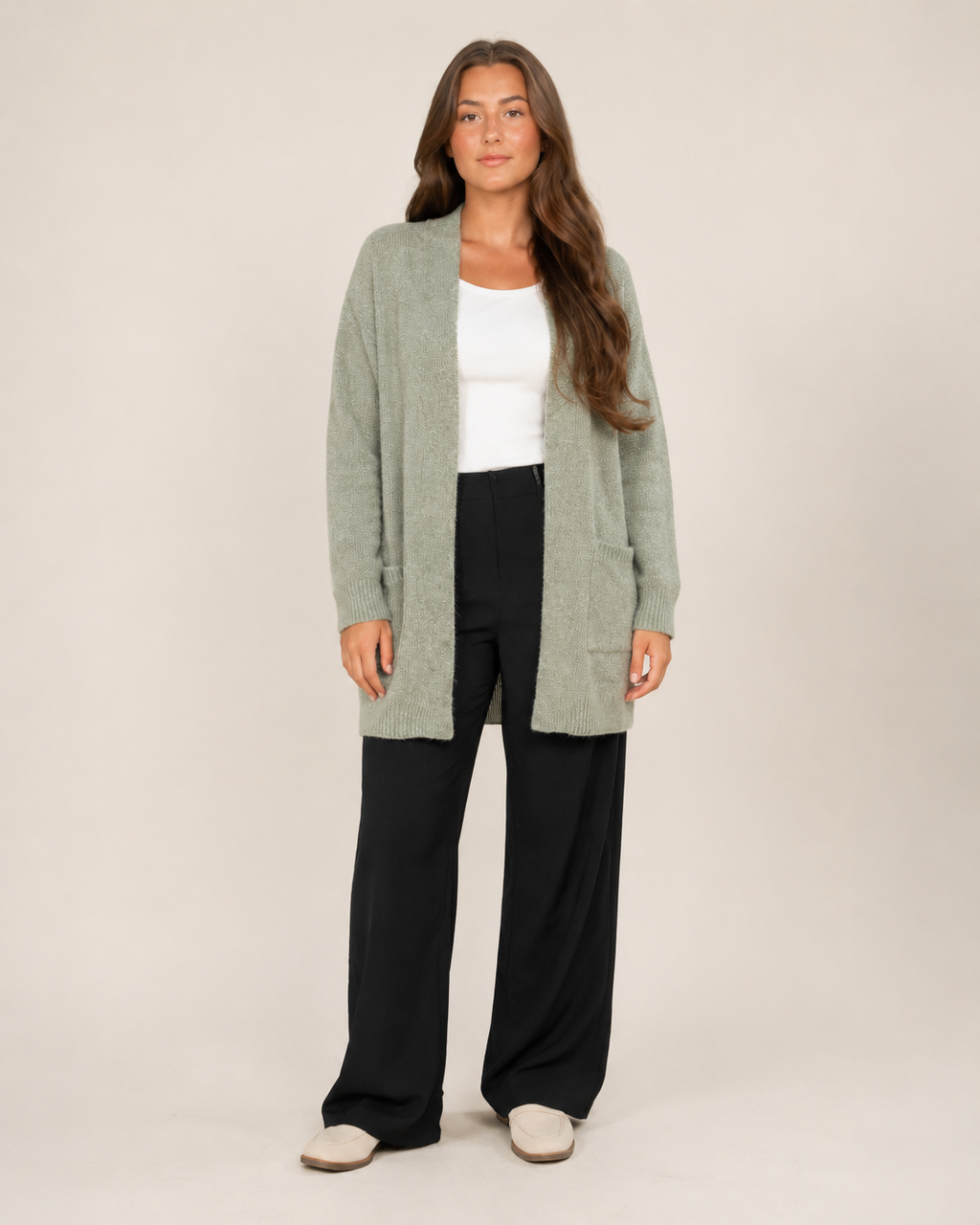 Elise - Wollen Dames Vest Met Stippenprint En Ronde Hals