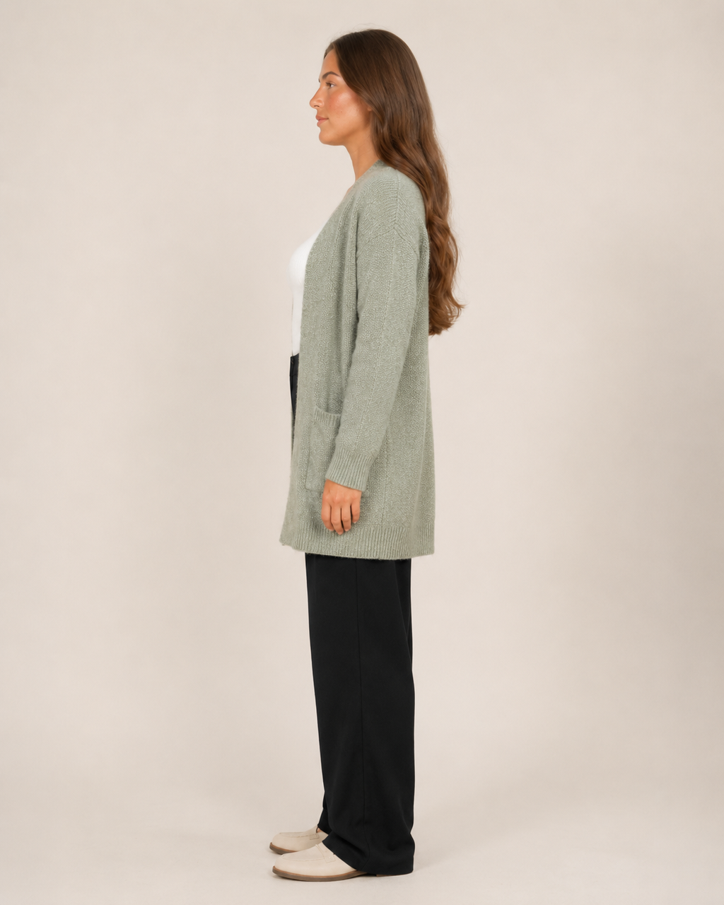 Elise - Wollen Dames Vest Met Stippenprint En Ronde Hals