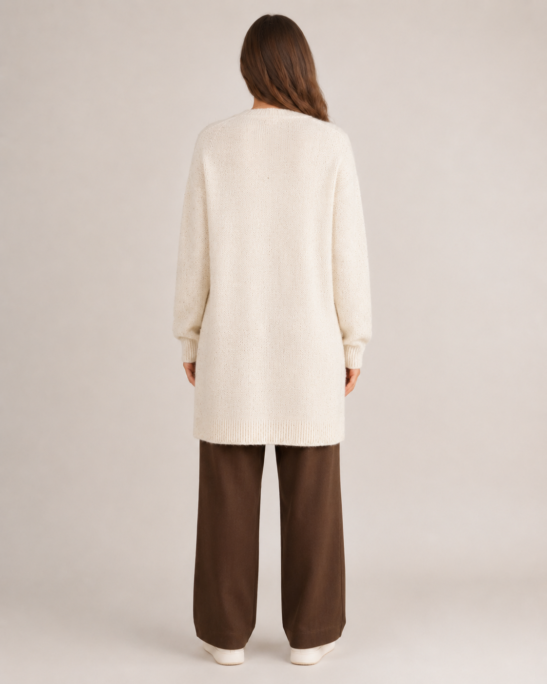Elise - Wollen Dames Vest Met Stippenprint En Ronde Hals