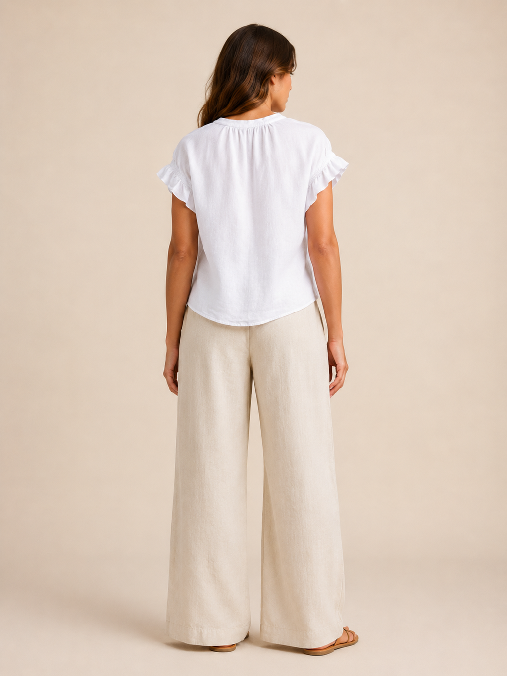 Sorevianne - Dames Blouse Met V-hals En Uitlopende Mouwen