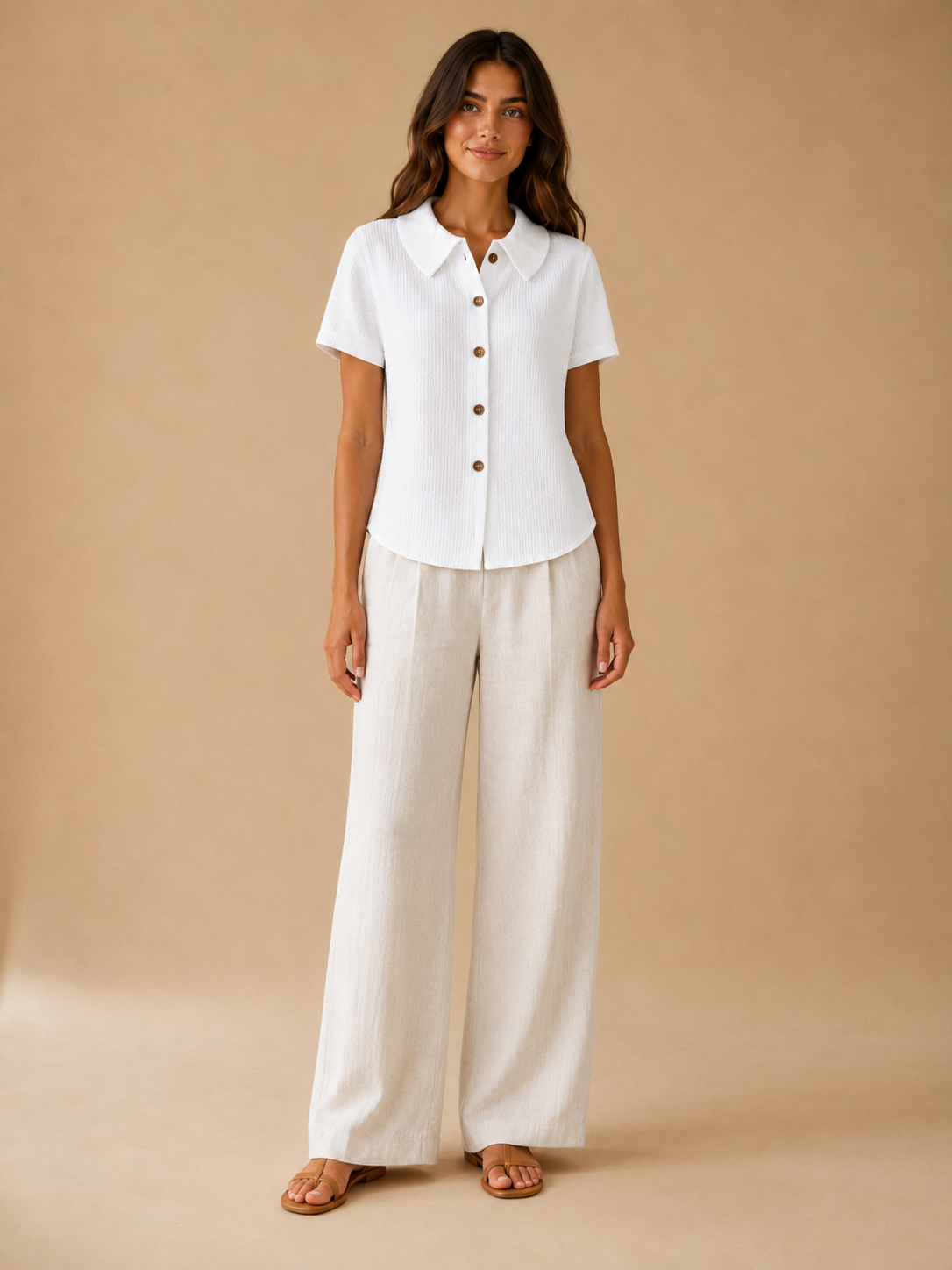 Saveraine - Dames Blouse Met Kraag En Knoopsluiting