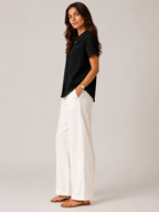Saveraine - Dames Blouse Met Kraag En Knoopsluiting