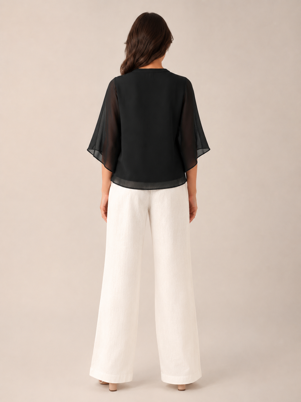 Samilène - Dames Blouse Met Split-hals En Wijde Mouwen