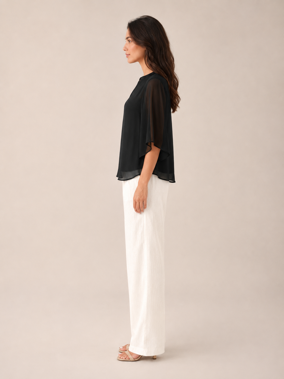 Samilène - Dames Blouse Met Split-hals En Wijde Mouwen