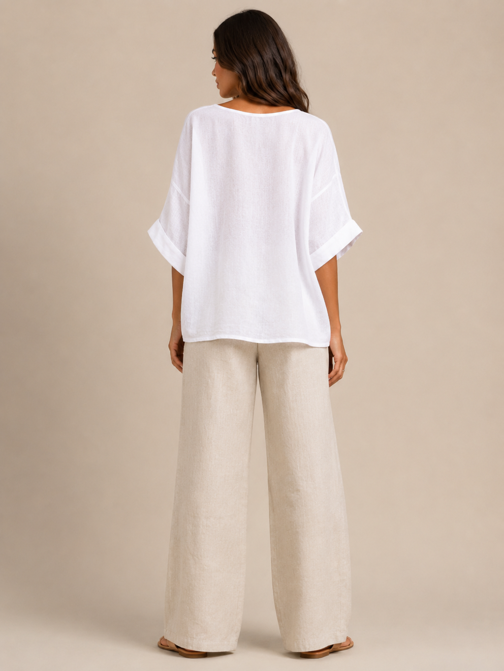 Séloraine - Dames Blouse Met Ronde Hals En Wijde Mouwen