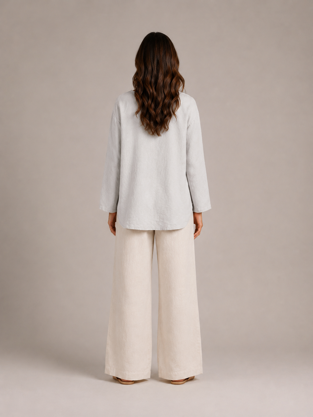 Sévanelle - Dames Blouse Met Ronde Hals En Zijsplitten