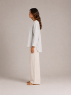 Sévanelle - Dames Blouse Met Ronde Hals En Zijsplitten