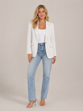 Solmélia - Dames Blazer Met Eén Knoop En Klepzakken