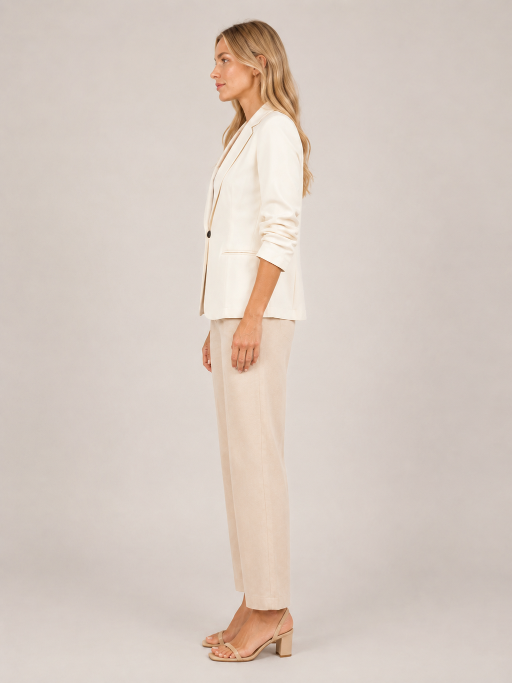 Salméline - Dames Blazer Met Eén Knoop En Getailleerde Pasvorm