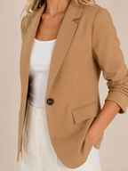 Salméline - Dames Blazer Met Eén Knoop En Getailleerde Pasvorm