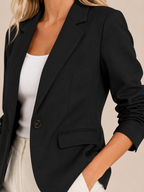 Salméline - Dames Blazer Met Eén Knoop En Getailleerde Pasvorm