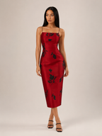 Tiara - Retro Midi-Jurk Met Bloemenprint
