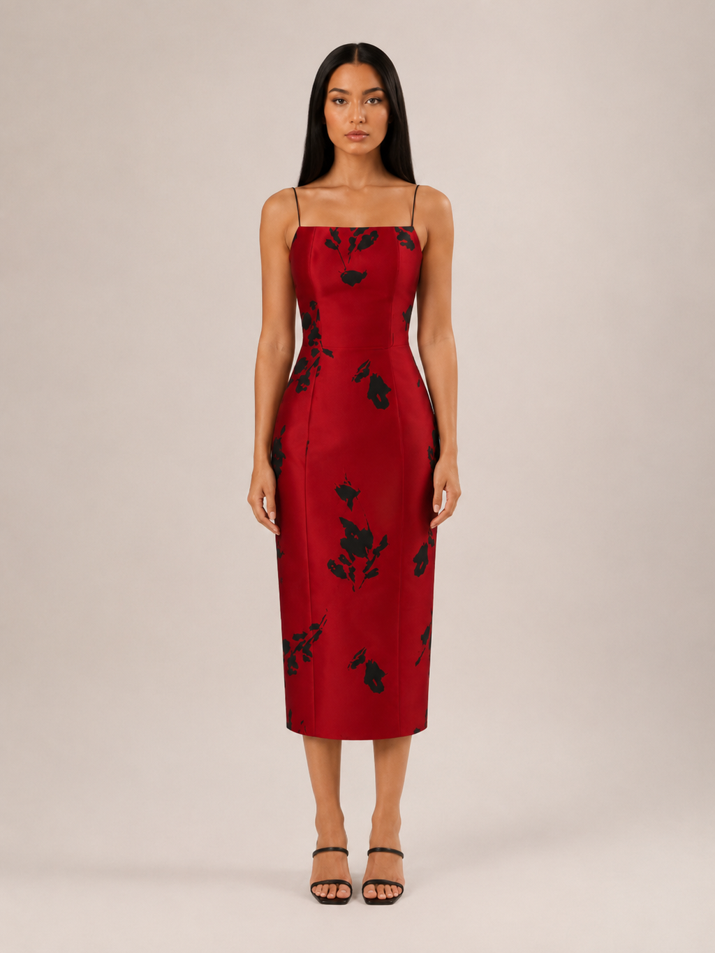 Tiara - Retro Midi-Jurk Met Bloemenprint