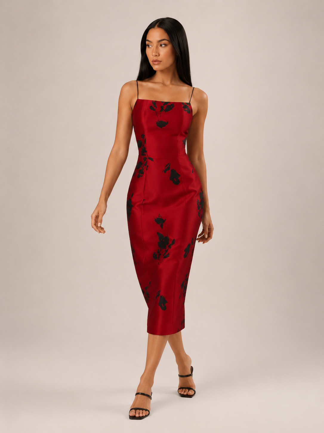Tiara - Retro Midi-Jurk Met Bloemenprint